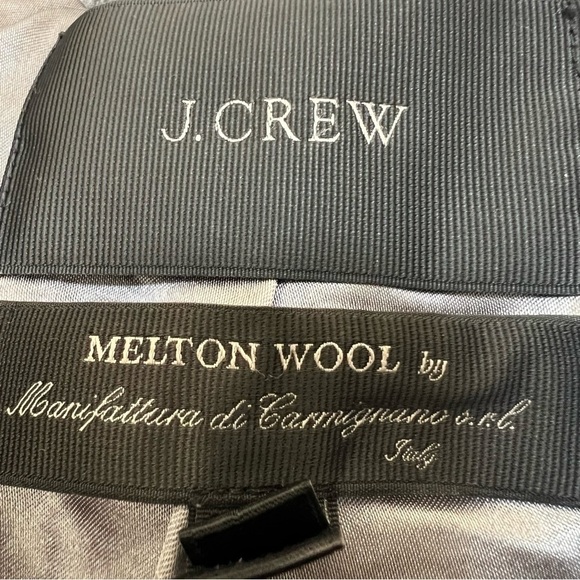 J. Crew Gray Hooded Melton Italian Wool Toggle & Zip Duffle Coat Size 2 - Picture 6 of 10